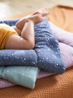 Couverture Bébé En Gaze De Coton Bio* COMÈTES Parme - Vertbaudet -Magasin De Literie Pour Enfants couverture bebe en gaze de coton bio cometes 2