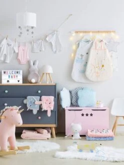 Couverture En Microfibre Imprimée étoiles Gris Clair - Vertbaudet -Magasin De Literie Pour Enfants couverture en microfibre imprimee etoiles 5