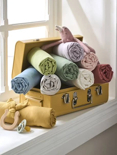 Drap-housse Bébé Uni Oeko-Tex® Lichen - Vertbaudet 4 Drap-housse Bébé Uni Oeko-Tex® Lichen - Vertbaudet – Image 4