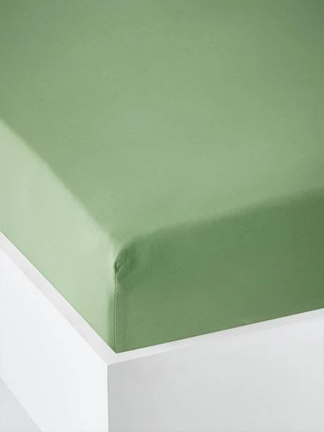 Drap-housse Bébé Uni Oeko-Tex® Lichen - Vertbaudet 6 Drap-housse Bébé Uni Oeko-Tex® Lichen - Vertbaudet – Image 6