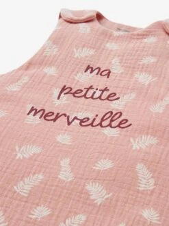 Gigoteuse Sans Manches En Gaze De Coton Bio* MERVEILLE Rose Poudré - Vertbaudet -Magasin De Literie Pour Enfants gigoteuse sans manches en gaze de coton bio merveille 2