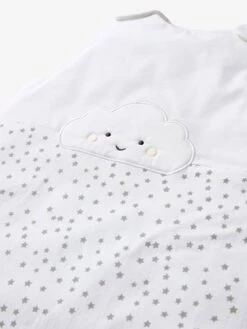 Gigoteuse Sans Manches NUAGE BLANC Blanc / Gris - Vertbaudet -Magasin De Literie Pour Enfants gigoteuse sans manches nuage blanc 2