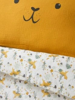 Housse De Couette Bébé En Gaze De Coton HANOÏ Ivoire Imprimé - Vertbaudet -Magasin De Literie Pour Enfants housse de couette bebe en gaze de coton hanoi 3