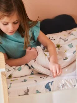 Parure Caradou "facile à Border" Sans Couette ABECEDAIRE MARIN Ivoire Imprimé Animaux - Vertbaudet -Magasin De Literie Pour Enfants parure caradou facile a border sans couette abecedaire marin 2