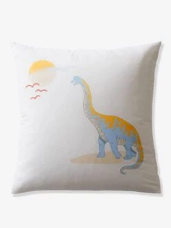 Parure Enfant JURASSIC CAMP Oeko-Tex® Blanc Imprimé - Vertbaudet -Magasin De Literie Pour Enfants parure enfant jurassic camp oeko tex 3
