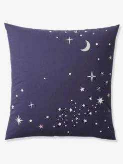 Parure Housse De Couette + Taie D'oreiller Avec Détails Phosphorescents MISS CONSTELLATION Marine / Parme - Vertbaudet -Magasin De Literie Pour Enfants parure housse de couette taie doreiller avec details phosphorescents miss constellation 3