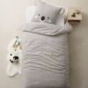 Parure Housse De Couette + Taie D'oreiller BIO* KOALA Gris / écru - Vertbaudet