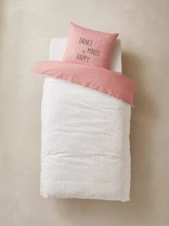 Parure Housse De Couette + Taie D'oreiller Enfant ENTRECHAT Rose - Vertbaudet -Magasin De Literie Pour Enfants parure housse de couette taie doreiller enfant entrechat 4