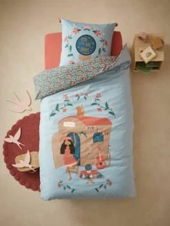 Parure Housse De Couette + Taie D'oreiller Enfant GIPSY ROULOTTE Bleu - Vertbaudet