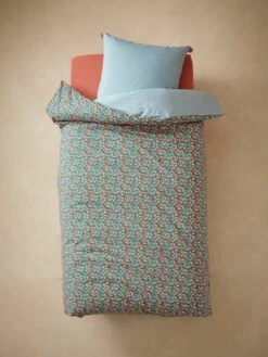 Parure Housse De Couette + Taie D'oreiller Enfant GIPSY ROULOTTE Bleu - Vertbaudet -Magasin De Literie Pour Enfants parure housse de couette taie doreiller enfant gipsy roulotte 4