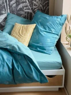 Parure Housse De Couette + Taie D'oreiller Enfant PALMIERS Terracotta - Vertbaudet -Magasin De Literie Pour Enfants parure housse de couette taie doreiller enfant palmiers 5