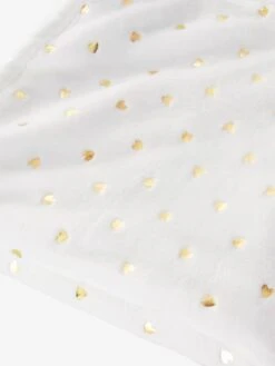 Plaid Enfant Motifs Dorés écru / Coeurs Dorés - Vertbaudet -Magasin De Literie Pour Enfants plaid enfant motifs dores 2