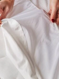 Protège Matelas Imperméable Bamboo Non Traité 60x120 Cm P'TIT LIT Blanc - P'tit Lit -Magasin De Literie Pour Enfants protege matelas impermeable bamboo non traite 60x120 cm ptit lit 2