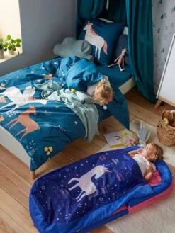 Sac De Couchage Mon Premier Readybed® Avec Matelas Intégré Et Tête De Lit LICORNE Bleu - Vertbaudet -Magasin De Literie Pour Enfants sac de couchage mon premier readybed avec matelas integre et tete de lit licorne 5