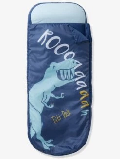 Magasin De Literie Pour Enfants 28 Sac De Couchage Readybed® Avec Matelas Intégré DINO RAMA Bleu Foncé - Vertbaudet