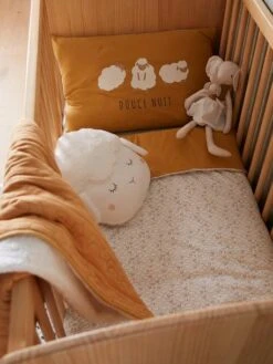 Taie D'oreiller Bébé PETIT MOUTON Miel - Vertbaudet -Magasin De Literie Pour Enfants taie doreiller bebe petit mouton 2