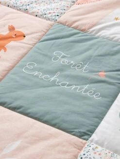 Tapis De Sol Patchwork FORET ENCHANTEE Rose / Multicolore - Vertbaudet -Magasin De Literie Pour Enfants tapis de sol patchwork foret enchantee 3