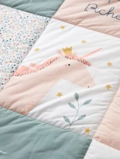 Tapis De Sol Patchwork FORET ENCHANTEE Rose / Multicolore - Vertbaudet -Magasin De Literie Pour Enfants tapis de sol patchwork foret enchantee 4