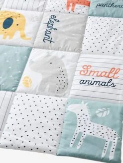 Tapis De Sol Patchwork Jungle Baby Multicolore - Vertbaudet -Magasin De Literie Pour Enfants tapis de sol patchwork jungle baby 3