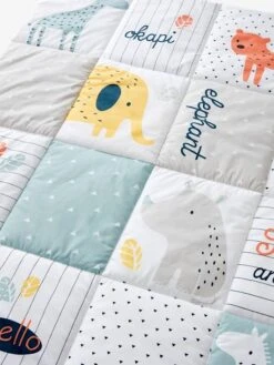 Tapis De Sol Patchwork Jungle Baby Multicolore - Vertbaudet -Magasin De Literie Pour Enfants tapis de sol patchwork jungle baby 4